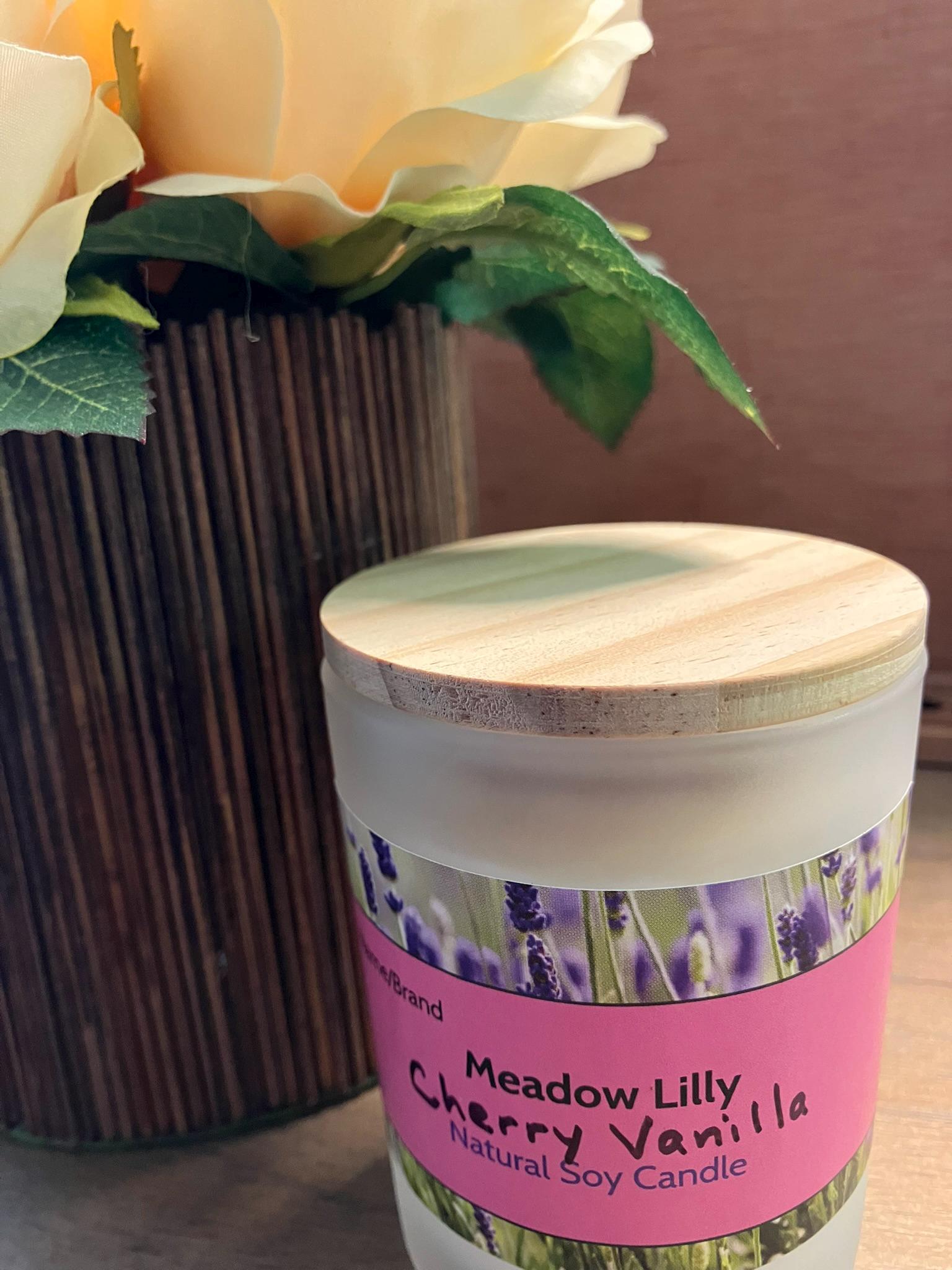 Cherry Vanilla Scented Candle: Sweet Aroma