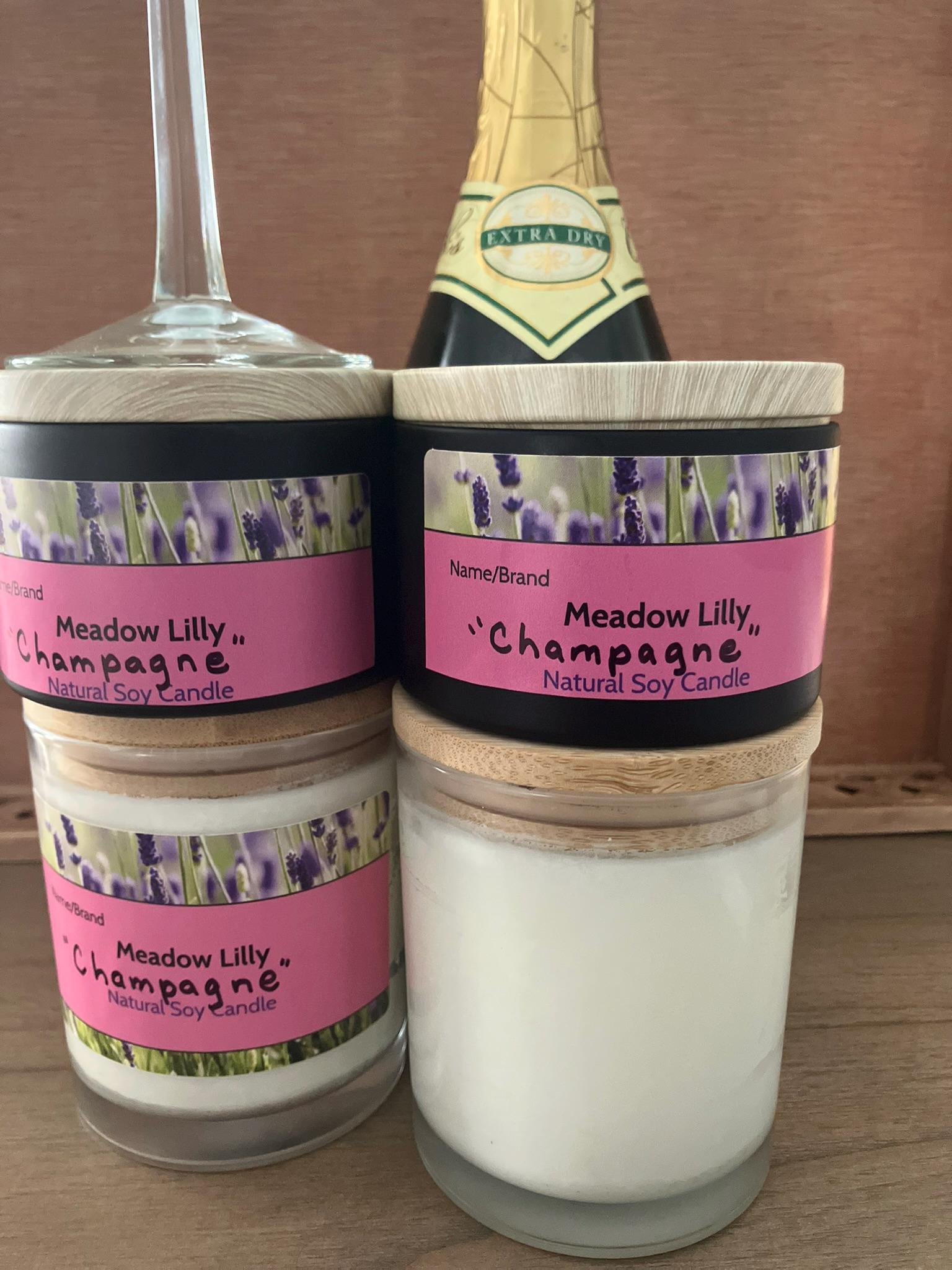 Champagne Scented Candle: Lily & Jasmine Hints