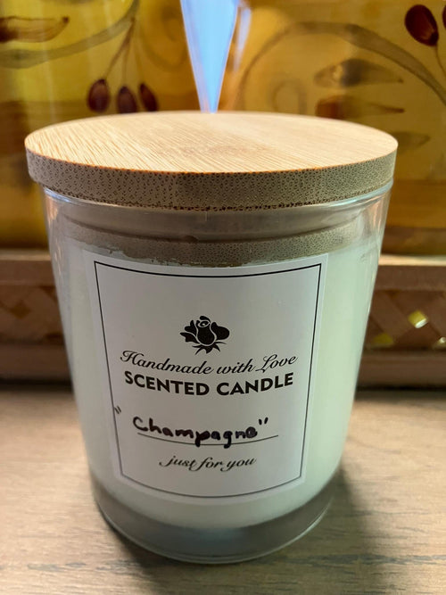 Champagne Scented Candle: Lily & Jasmine Hints