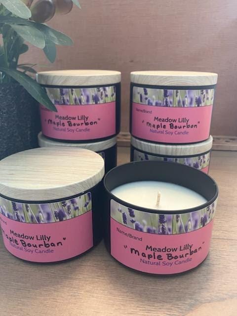 Maple Bourbon Scented Candle: Woodsy Home Fragrance