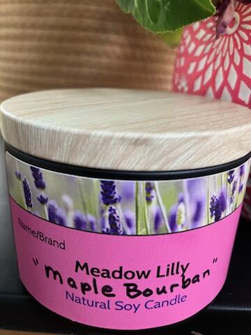 Maple Bourbon Scented Candle: Woodsy Home Fragrance